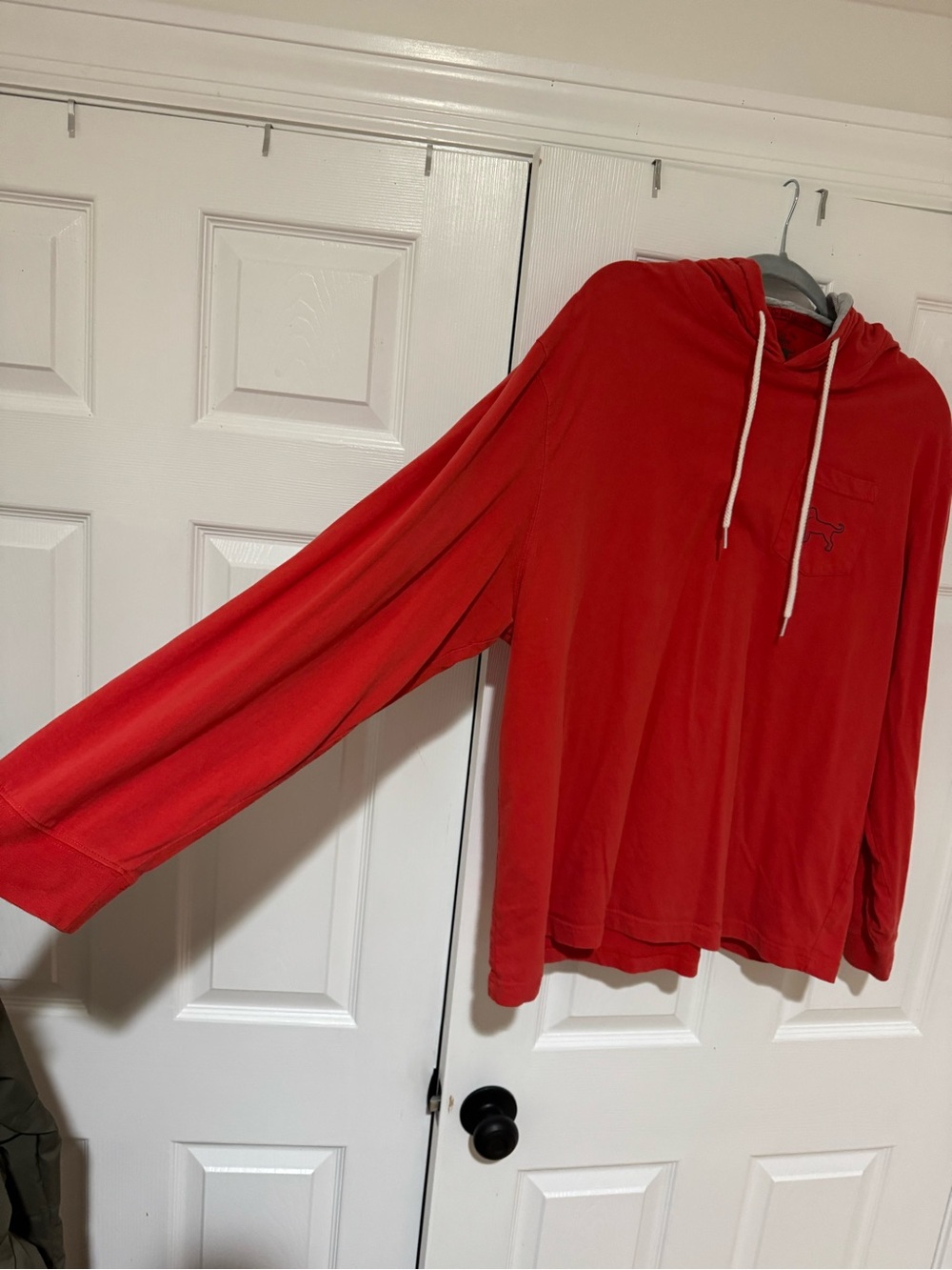 The Black Dog Red Hoodie with White Drawstrings - Picture 6 of 14